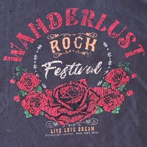 Wanderlust Rock Festival Floral Graphic Tee vintage band t-shirt